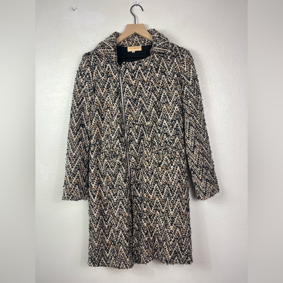 Otis & Maclain Woven Wool Blend Native Zig Zag Jacket Coat size 2 - Picture 3 of 11